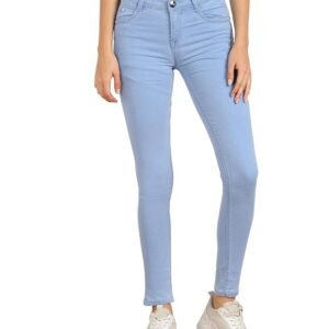 nifty women's cotton blend stretchable mid rise jeans